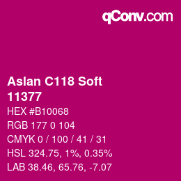 Farbcode: Aslan C118 Soft - 11377 | qconv.com