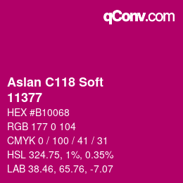 Color code: Aslan C118 Soft - 11377 | qconv.com