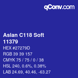 Color code: Aslan C118 Soft - 11379 | qconv.com