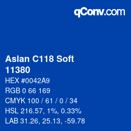 Farbcode: Aslan C118 Soft - 11380 | qconv.com