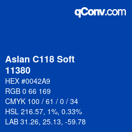 Código de color: Aslan C118 Soft - 11380 | qconv.com