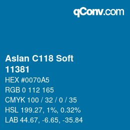 Farbcode: Aslan C118 Soft - 11381 | qconv.com