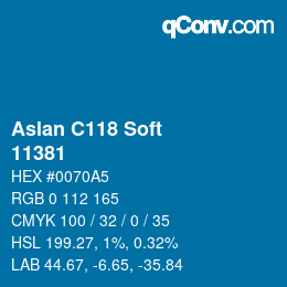 Color code: Aslan C118 Soft - 11381 | qconv.com