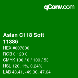 Color code: Aslan C118 Soft - 11386 | qconv.com