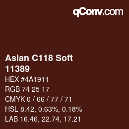 Color code: Aslan C118 Soft - 11389 | qconv.com