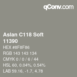 Color code: Aslan C118 Soft - 11390 | qconv.com