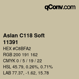 Color code: Aslan C118 Soft - 11391 | qconv.com