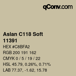カラーコード: Aslan C118 Soft - 11391 | qconv.com