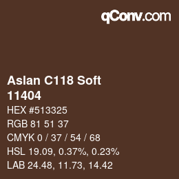 Code couleur: Aslan C118 Soft - 11404 | qconv.com