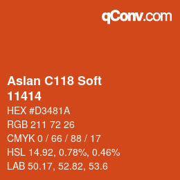 カラーコード: Aslan C118 Soft - 11414 | qconv.com
