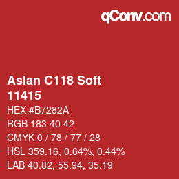 カラーコード: Aslan C118 Soft - 11415 | qconv.com