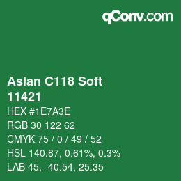 Farbcode: Aslan C118 Soft - 11421 | qconv.com