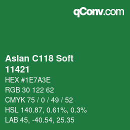 Farbcode: Aslan C118 Soft - 11421 | qconv.com