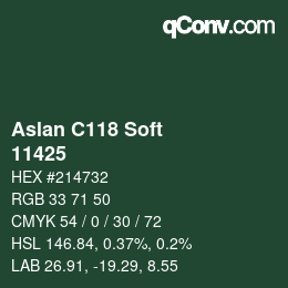 Farbcode: Aslan C118 Soft - 11425 | qconv.com