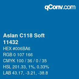 カラーコード: Aslan C118 Soft - 11432 | qconv.com