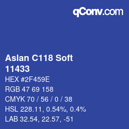 カラーコード: Aslan C118 Soft - 11433 | qconv.com