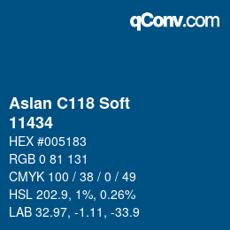 カラーコード: Aslan C118 Soft - 11434 | qconv.com