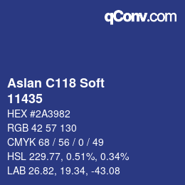 カラーコード: Aslan C118 Soft - 11435 | qconv.com