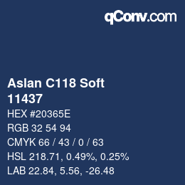 Farbcode: Aslan C118 Soft - 11437 | qconv.com