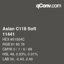 Código de color: Aslan C118 Soft - 11441 | qconv.com