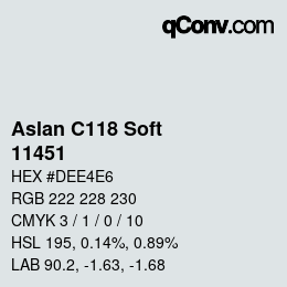 カラーコード: Aslan C118 Soft - 11451 | qconv.com