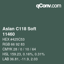 カラーコード: Aslan C118 Soft - 11460 | qconv.com