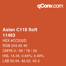 カラーコード: Aslan C118 Soft - 11463 | qconv.com