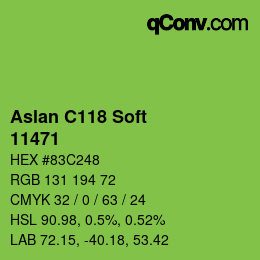 Farbcode: Aslan C118 Soft - 11471 | qconv.com