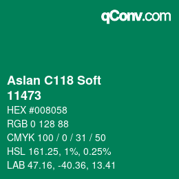 Código de color: Aslan C118 Soft - 11473 | qconv.com