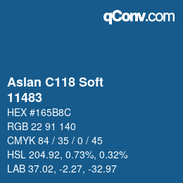 カラーコード: Aslan C118 Soft - 11483 | qconv.com