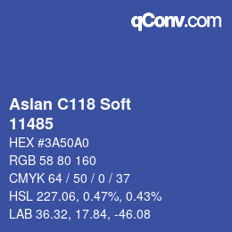 Farbcode: Aslan C118 Soft - 11485 | qconv.com