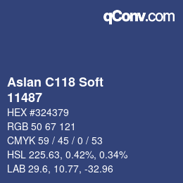 Farbcode: Aslan C118 Soft - 11487 | qconv.com