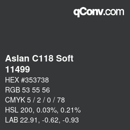 Farbcode: Aslan C118 Soft - 11499 | qconv.com