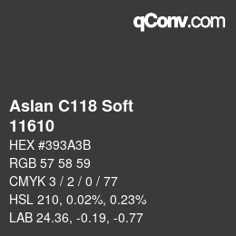 Farbcode: Aslan C118 Soft - 11610 | qconv.com