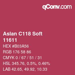 カラーコード: Aslan C118 Soft - 11611 | qconv.com