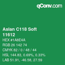 Código de color: Aslan C118 Soft - 11612 | qconv.com