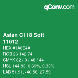 カラーコード: Aslan C118 Soft - 11612 | qconv.com