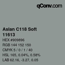 Code couleur: Aslan C118 Soft - 11613 | qconv.com