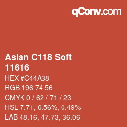 Farbcode: Aslan C118 Soft - 11616 | qconv.com