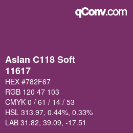 Code couleur: Aslan C118 Soft - 11617 | qconv.com