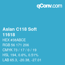 カラーコード: Aslan C118 Soft - 11618 | qconv.com