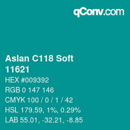 Farbcode: Aslan C118 Soft - 11621 | qconv.com
