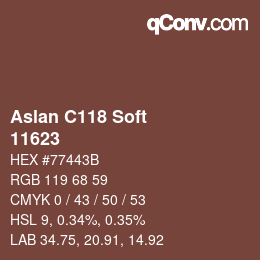 カラーコード: Aslan C118 Soft - 11623 | qconv.com