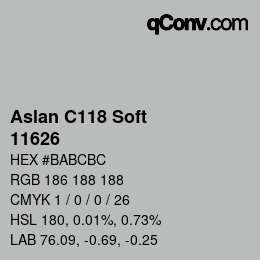 Farbcode: Aslan C118 Soft - 11626 | qconv.com