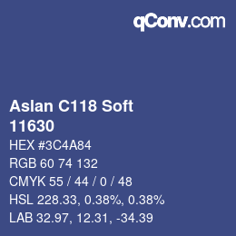 Farbcode: Aslan C118 Soft - 11630 | qconv.com