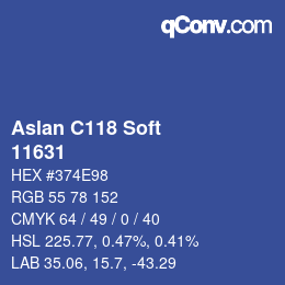 カラーコード: Aslan C118 Soft - 11631 | qconv.com