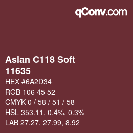 Farbcode: Aslan C118 Soft - 11635 | qconv.com