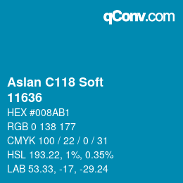 カラーコード: Aslan C118 Soft - 11636 | qconv.com