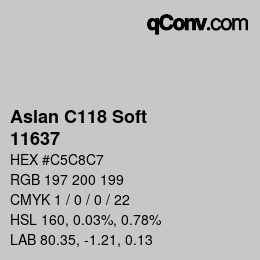 Código de color: Aslan C118 Soft - 11637 | qconv.com