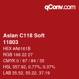 颜色代码: Aslan C118 Soft - 11803 | qconv.com